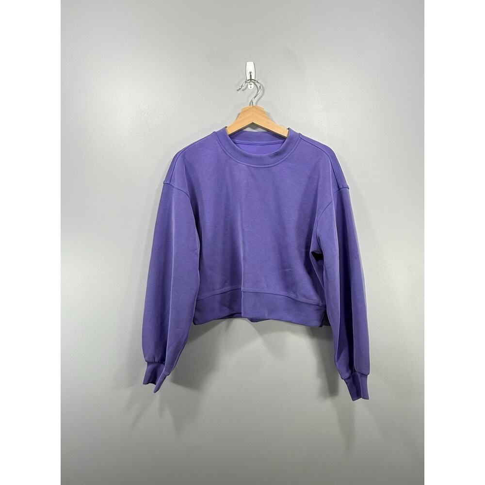 Lululemon Perfectly Oversized Cropped Crew Softstreme Charged Indigo Sz 2 241 - Picture 3 of 10